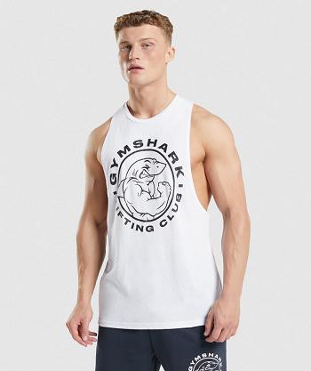 Camiseta Tirantes Gymshark Legacy Drop Arm Hombre Blancas | CO 3233OKI